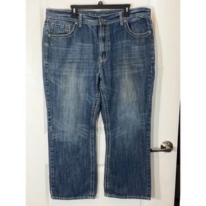 Axe & Crown Boot Fit Mens Jeans Size 44x30 Blue Denim Embellished Pockets